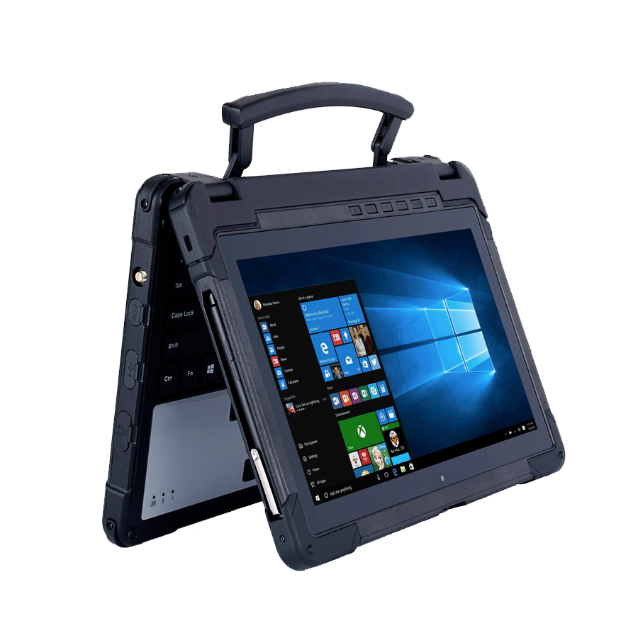 Tablette KX-11X - Tablet-PC 2-en1 tactile durci militarisée IP65 incassable, étanche, très grande autonomie - KX-11X - WIKISANTIA