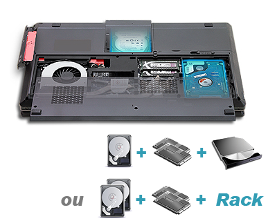 WIKISANTIA - CLEVO P157SM-A - 1 à 4 disques durs internes